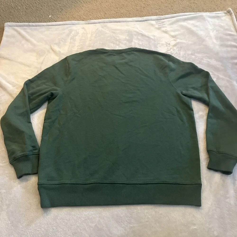J Crew Golden Retriever Dog Crewneck Sweatshirt Pullover Green Men’s Large